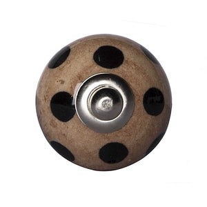 1.5" x 1.5" x 1.5" Ceramic/Metal Brown Black 12 Pack Knob
