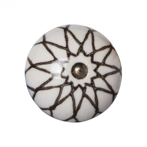 1.5" x 1.5" x 1.5" Ceramic/Metal Multicolor 12 Pack Knob