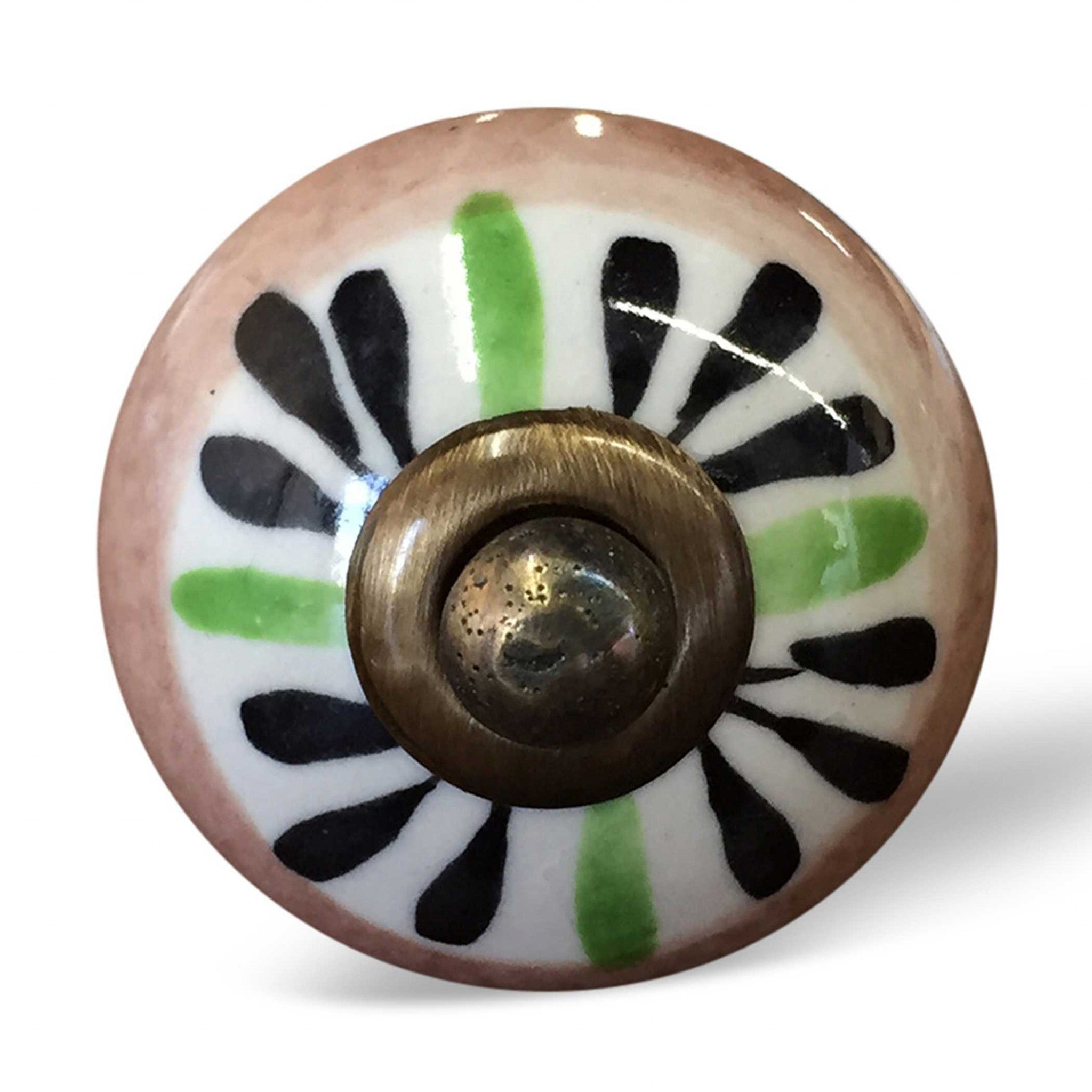 1.5" x 1.5" x 1.5" Ceramic/Metal Multicolor 12 Pack Knob