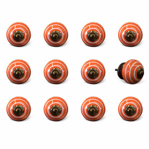 1.5" x 1.5" x 1.5" Ceramic/Metal Multicolor 12 Pack Knob