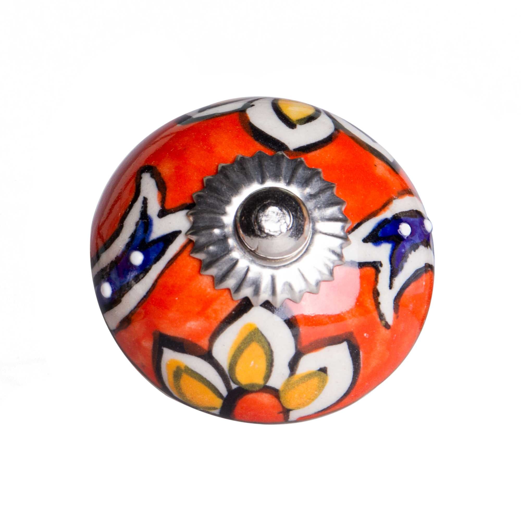 1.5" x 1.5" x 1.5" Ceramic/Metal Multicolor 8 Pack Knob