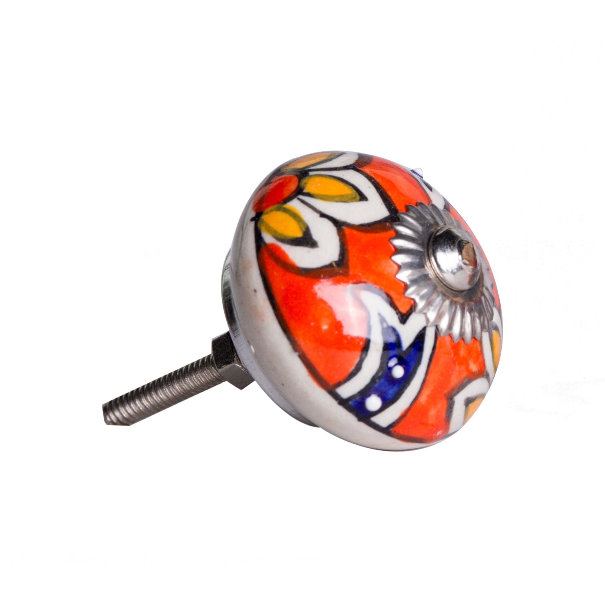 1.5" x 1.5" x 1.5" Ceramic/Metal Multicolor 12 Pack Knob
