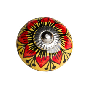 1.5" x 1.5" x 1.5" Ceramic/Metal Multicolor 12 Pack Knob