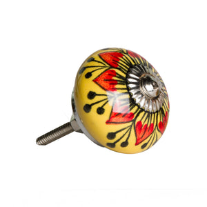 1.5" x 1.5" x 1.5" Ceramic/Metal Multicolor 12 Pack Knob