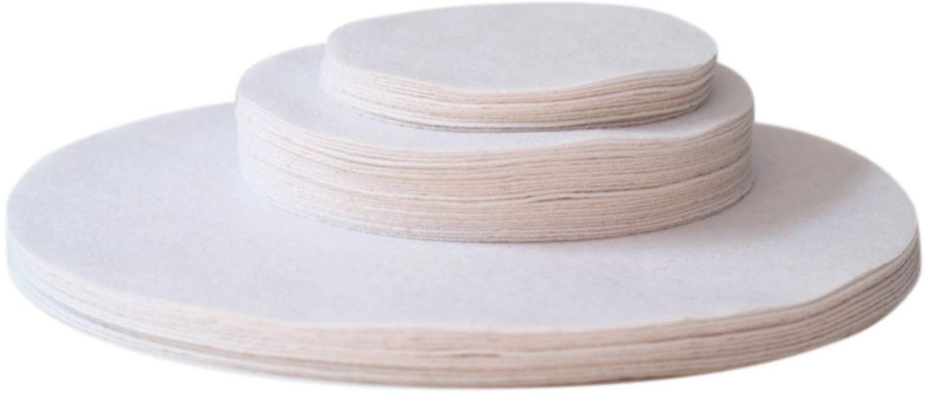 12-10", 24-6", 12-4.5" Soft White, Dish Separator Pads, Felt Plate Dividers Set of 48