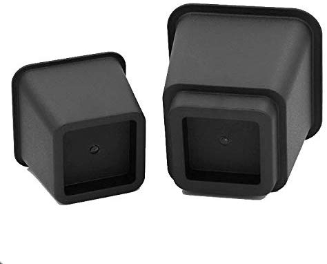 3" 5" or 8" Black Adjustable Bed Risers or Furniture Legs Set of 4