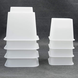 3" 5" or 8" White Adjustable Bed Risers or Furniture Legs Set of 4