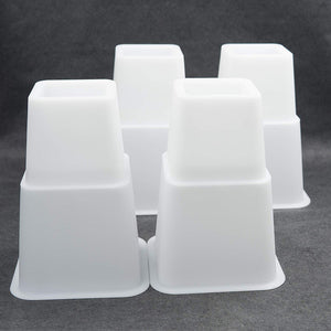 3" 5" or 8" White Adjustable Bed Risers or Furniture Legs Set of 4