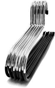 Set of 9 Heavy Duty Stainless Steel Hangers with Nonslip Coating