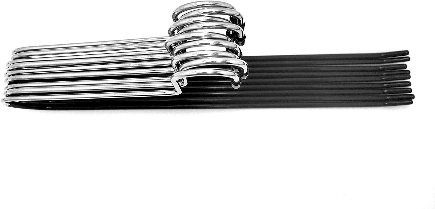 Set of 9 Heavy Duty Stainless Steel Hangers with Nonslip Coating