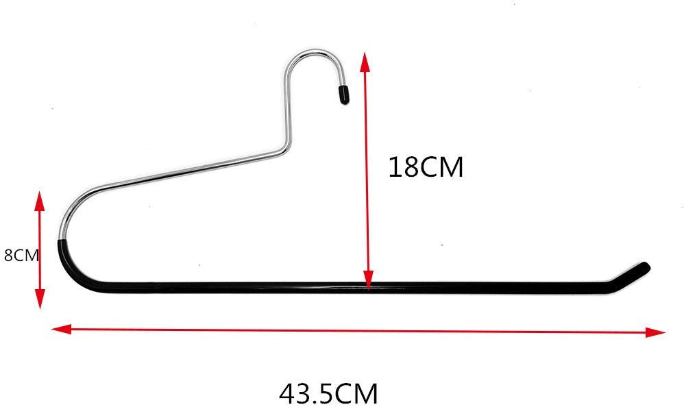 Set of 9 Heavy Duty Stainless Steel Hangers with Nonslip Coating