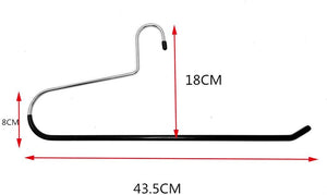 Set of 9 Heavy Duty Stainless Steel Hangers with Nonslip Coating