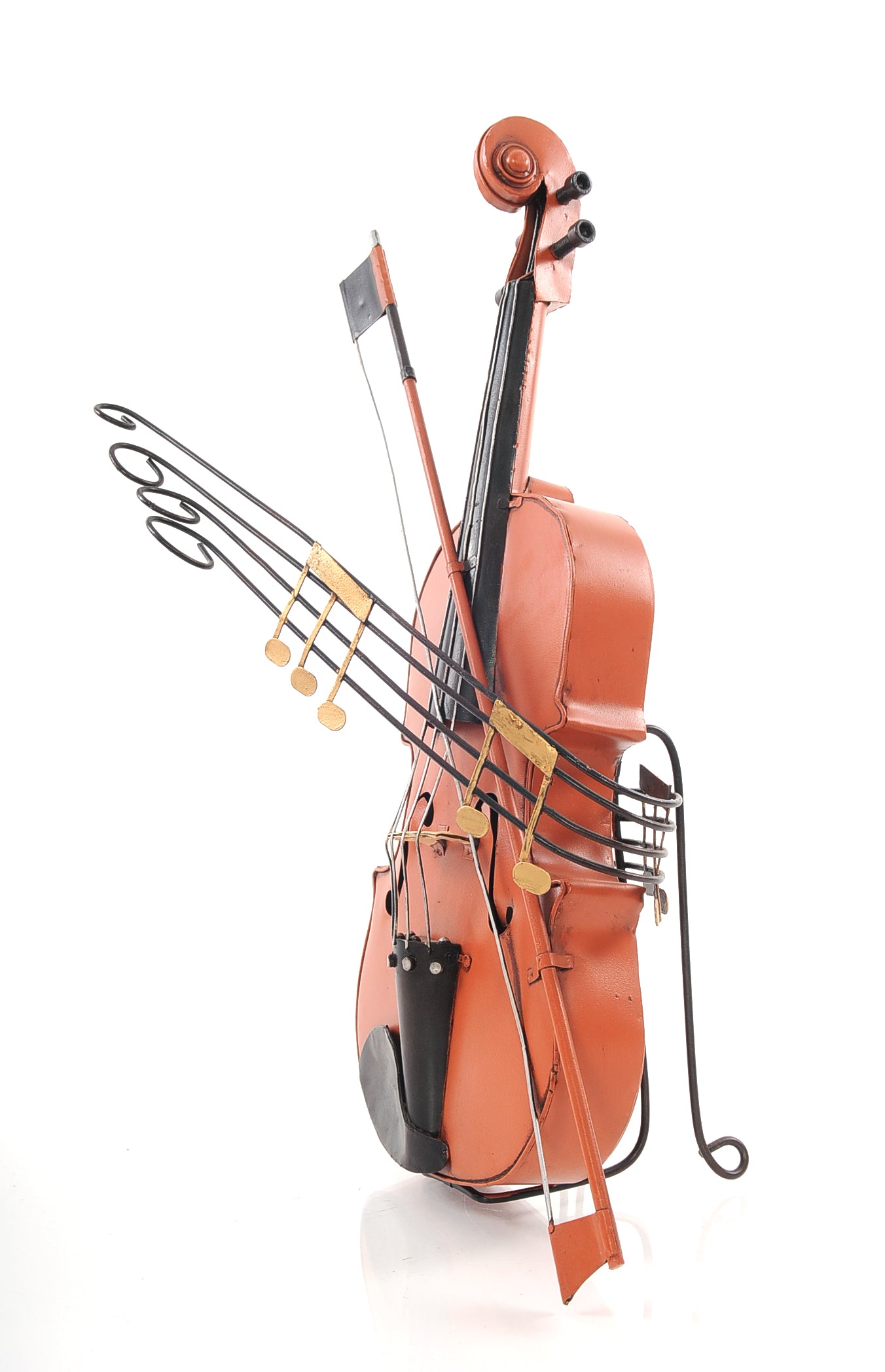 10.5" x 12" x 19.5" Orange Vintage Violin