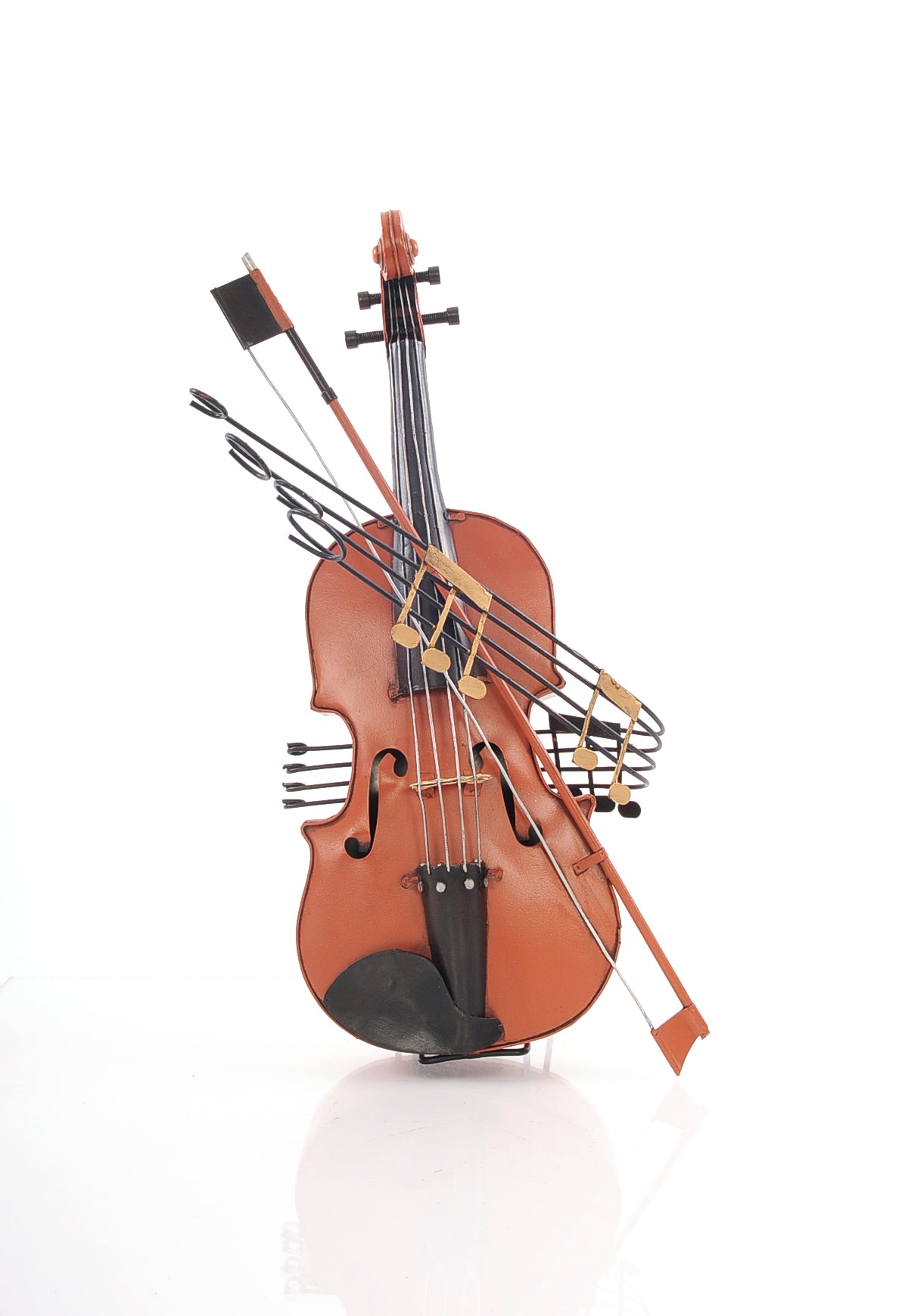 10.5" x 12" x 19.5" Orange Vintage Violin