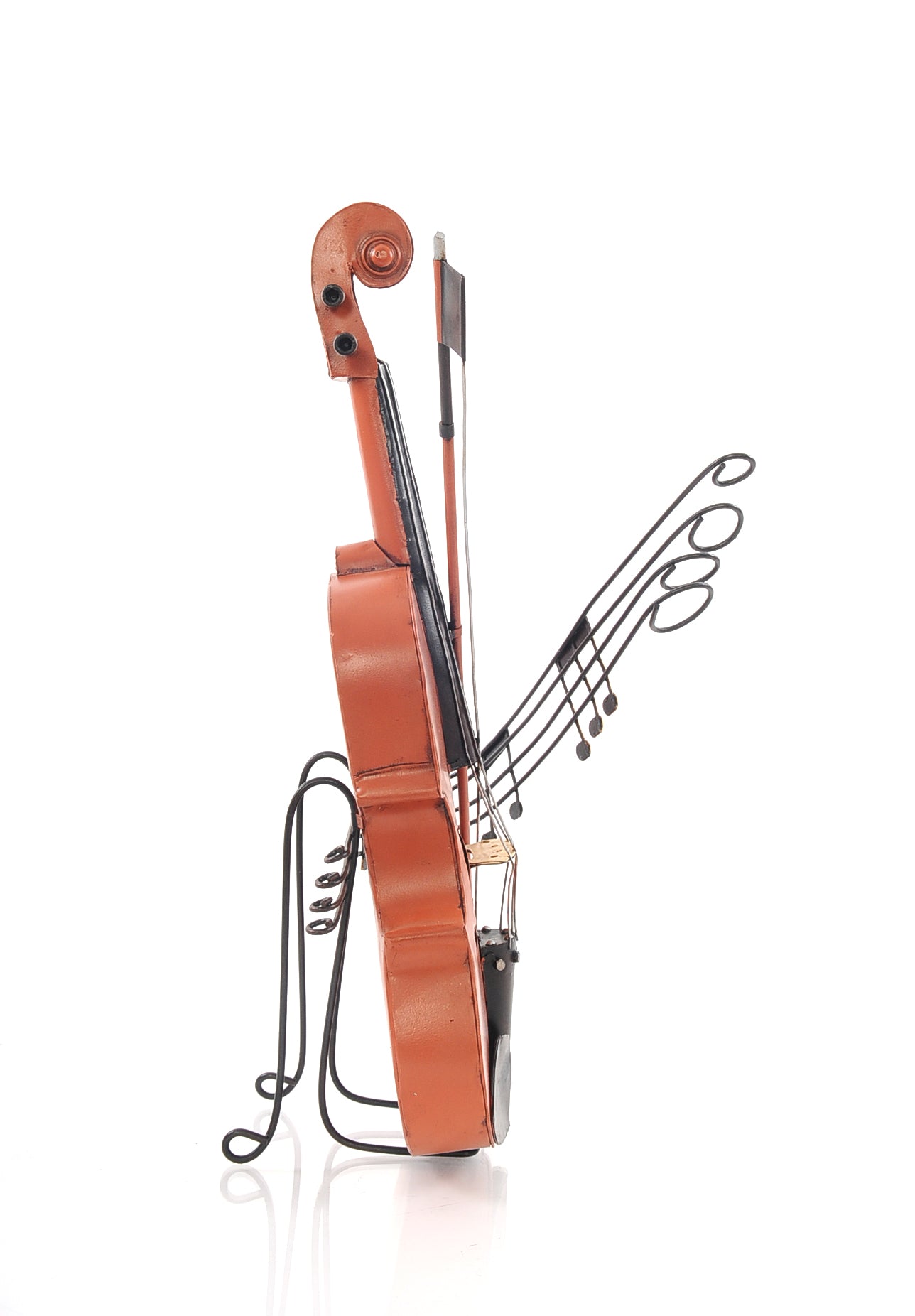 10.5" x 12" x 19.5" Orange Vintage Violin