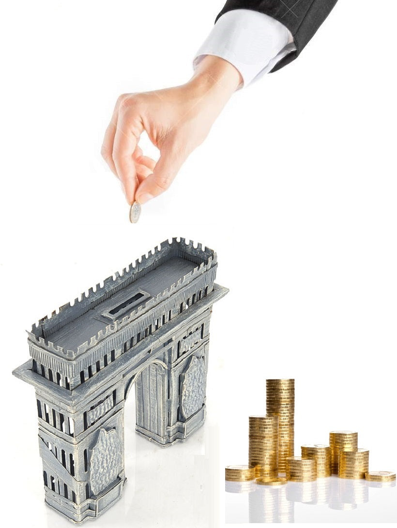 2.5" x 7.5" x 7" Arc de Triomphe Saving Box