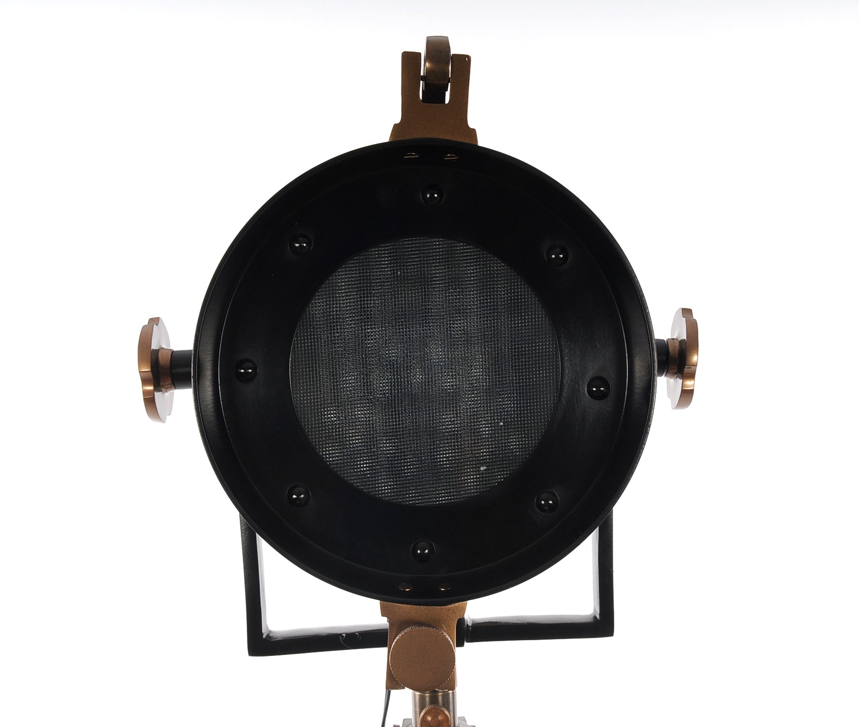 28" x 28" x 65.5" Alum Steel Spot Light Wood Stand Textured Glass