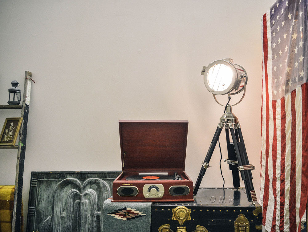 17" x 17" x 35" Stainless Steel - Table Lamp