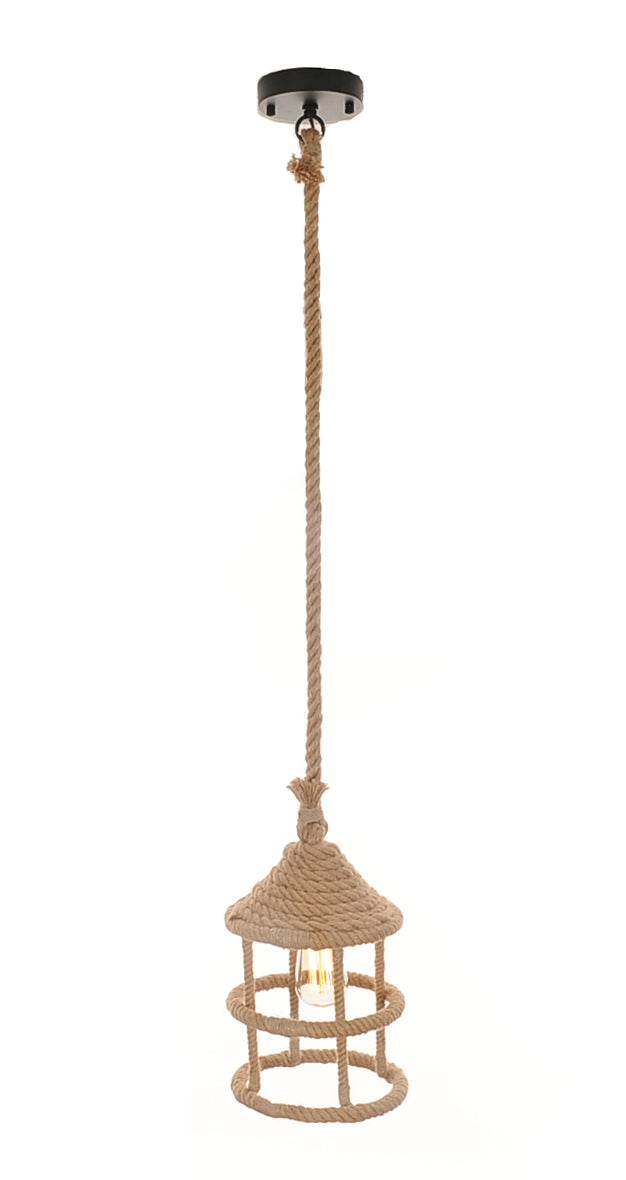 8.5" x 8.5" x 47" Rope - Pendant Lamp