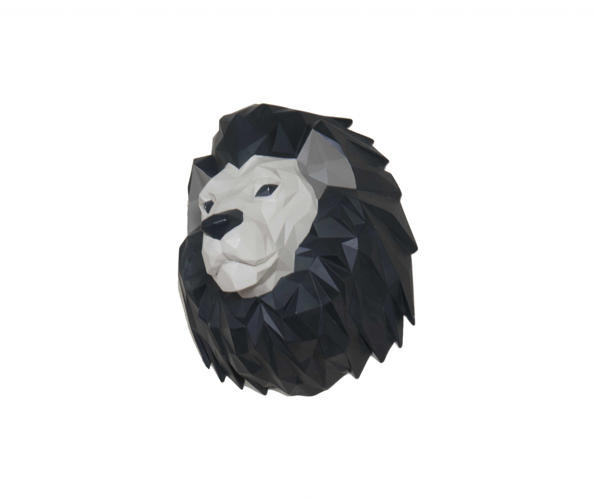 11.5" x 9.5" x 14" Origami Lion Head Wall Decoration