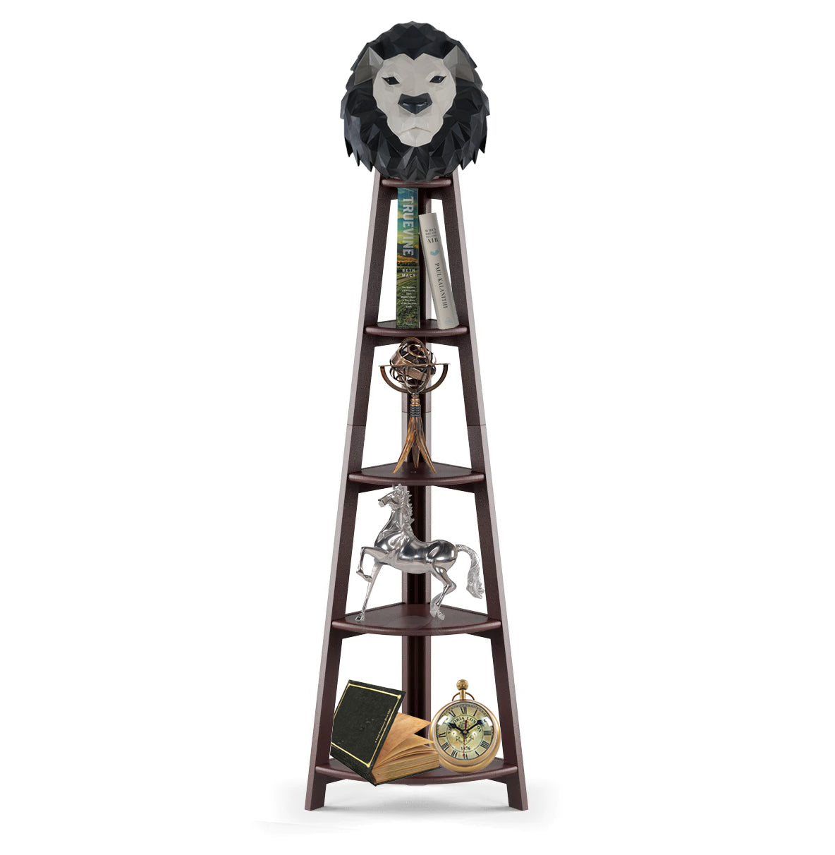 11.5" x 9.5" x 14" Origami Lion Head Wall Decoration