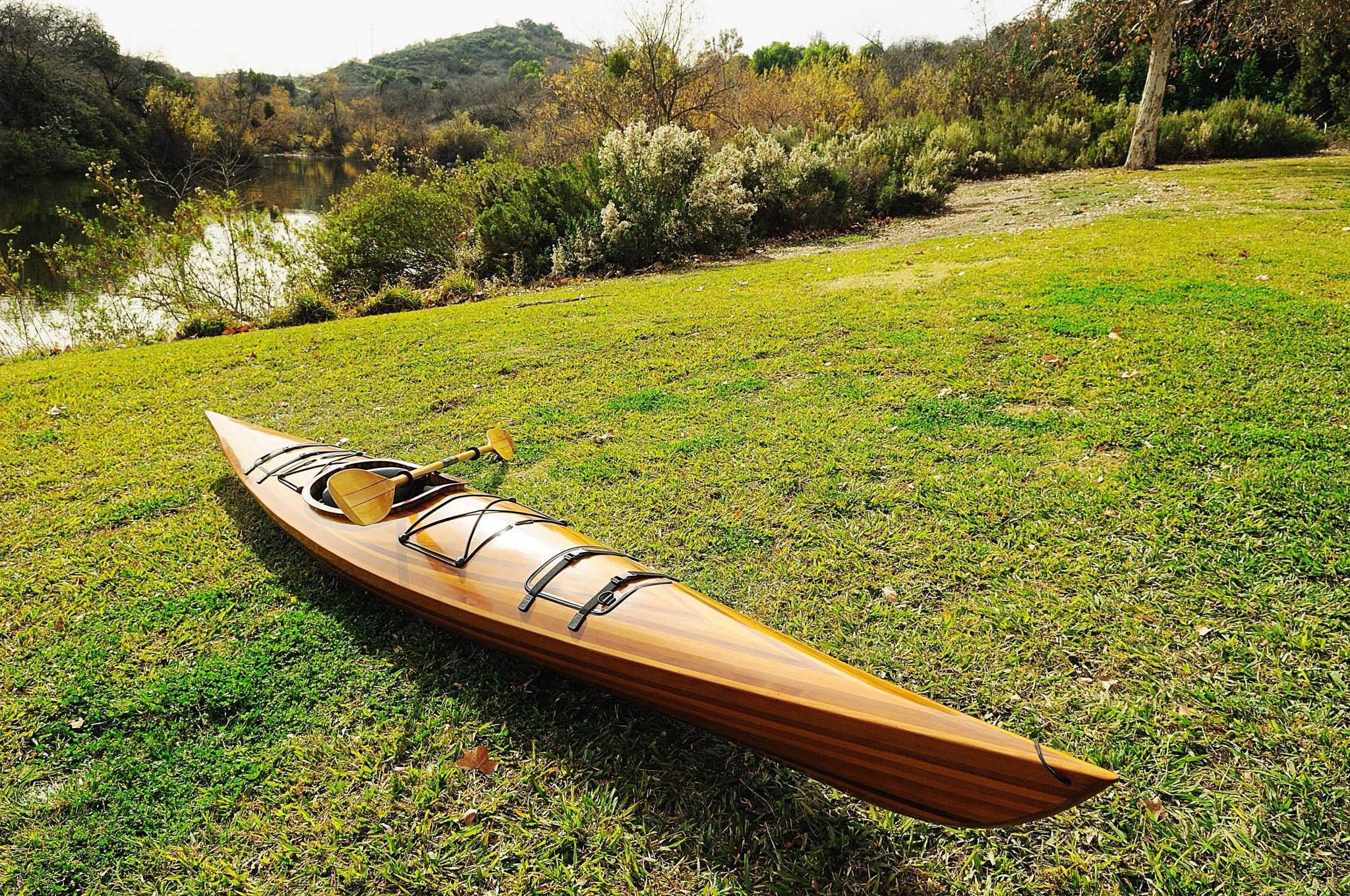 24" x 177" x 13.5" Wooden Kayak