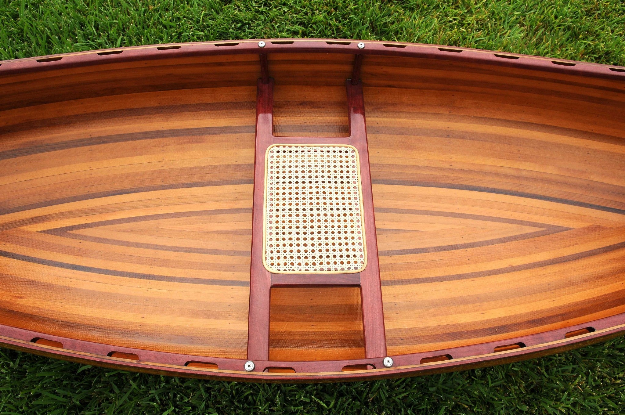 26.25" x 118.5" x 16" Wooden Canoe