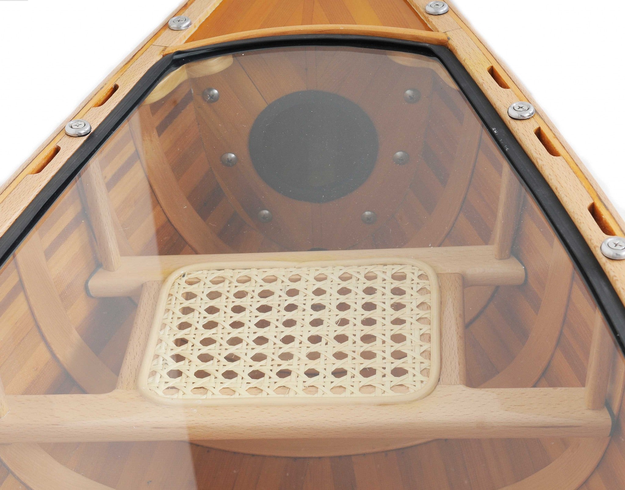 16.75" x 59.5" x 19.75" Wooden Canoe - Table