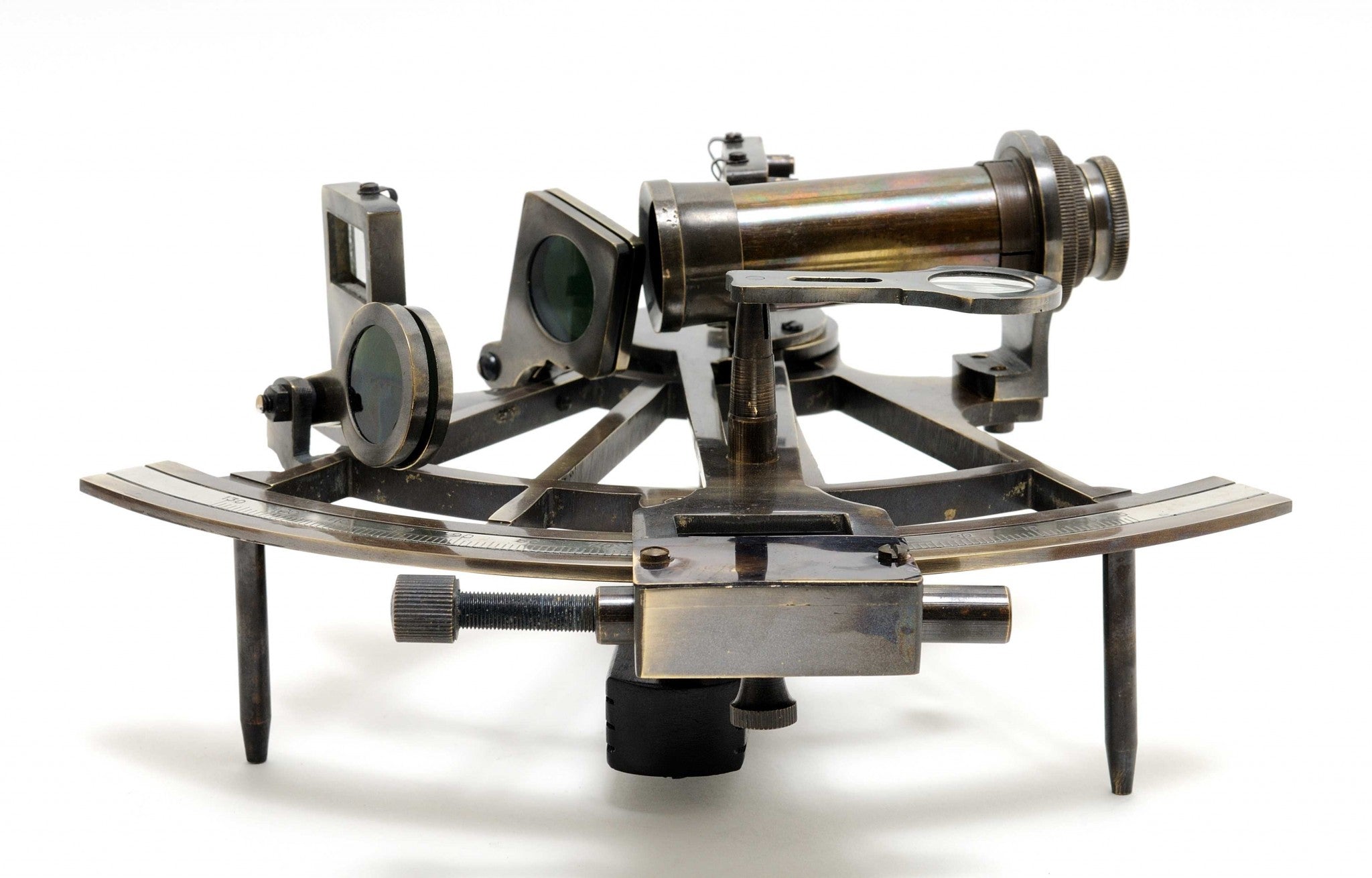 8.5" x 8" x 4.5" Nautical Sextant in Wood Box - Large