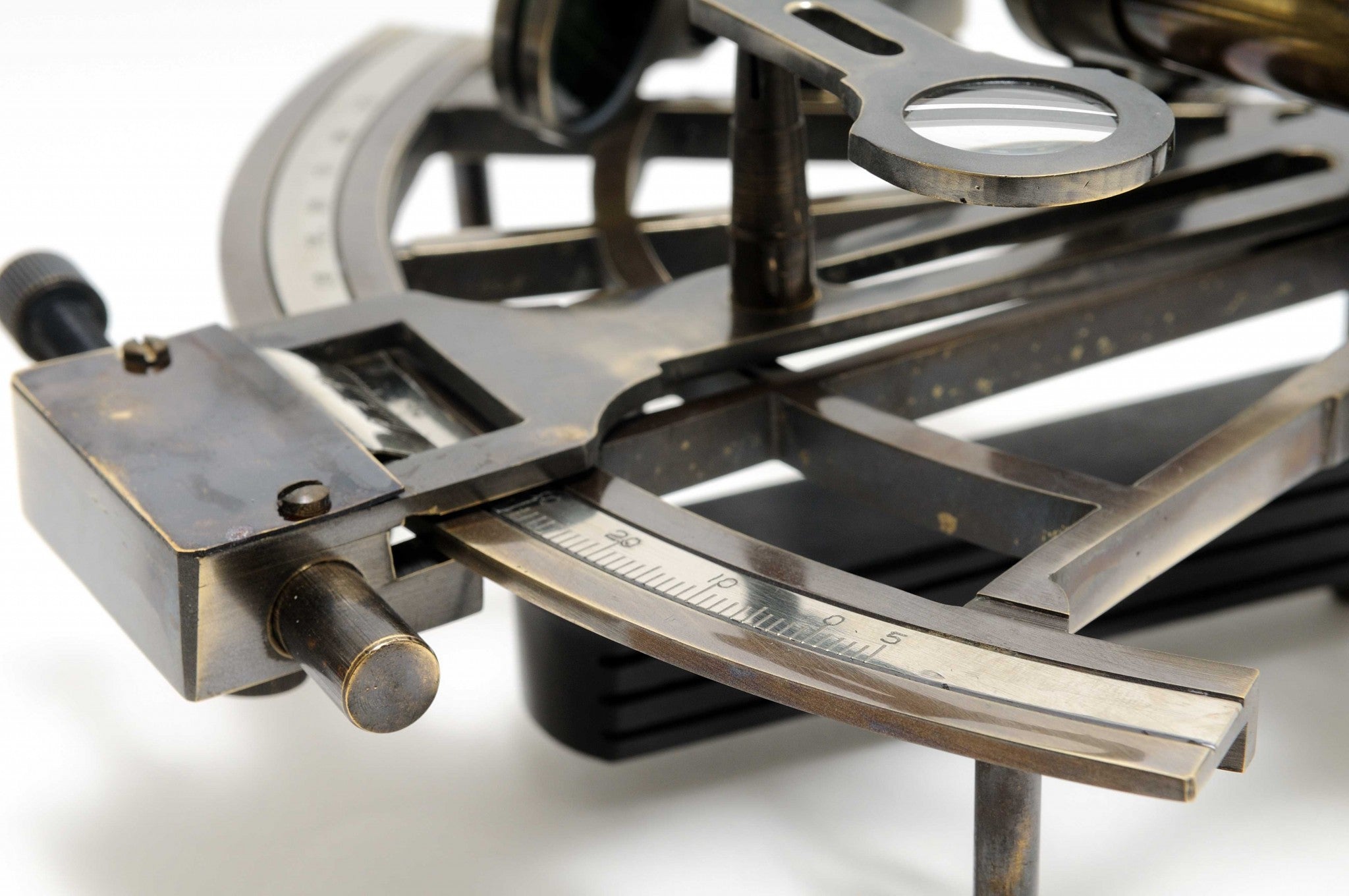 8.5" x 8" x 4.5" Nautical Sextant in Wood Box - Large