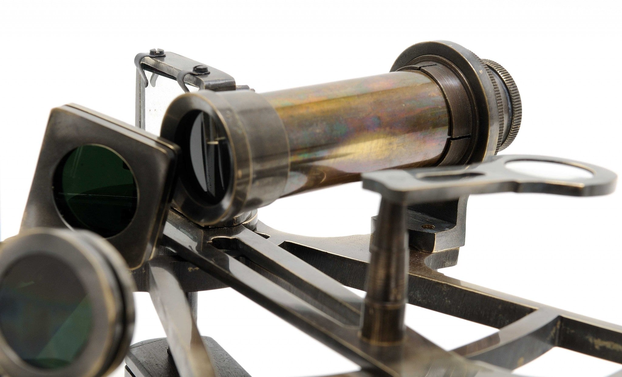 8.5" x 8" x 4.5" Nautical Sextant in Wood Box - Large