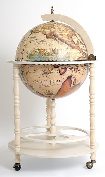 22" x 37" x 22" White, Globe Drink Cabinet