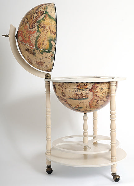 22" x 37" x 22" White, Globe Drink Cabinet