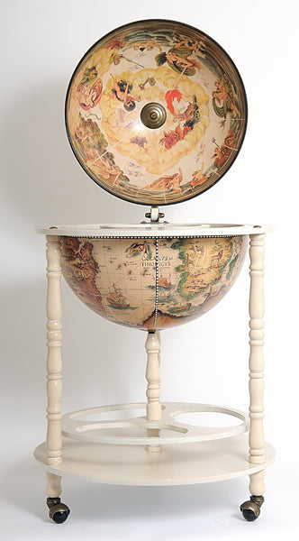 22" x 37" x 22" White, Globe Drink Cabinet