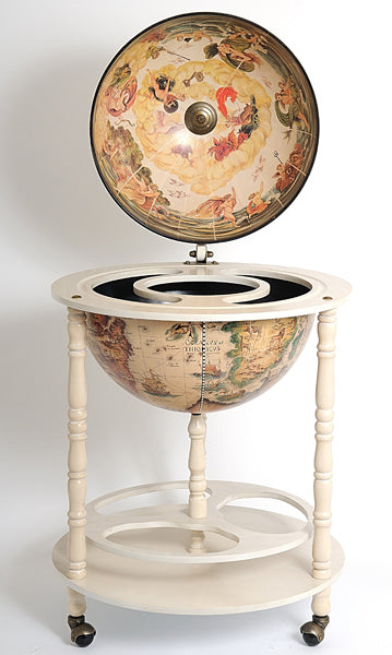 22" x 37" x 22" White, Globe Drink Cabinet