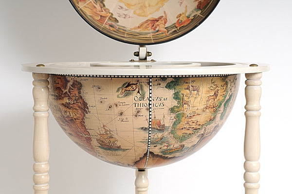 22" x 37" x 22" White, Globe Drink Cabinet