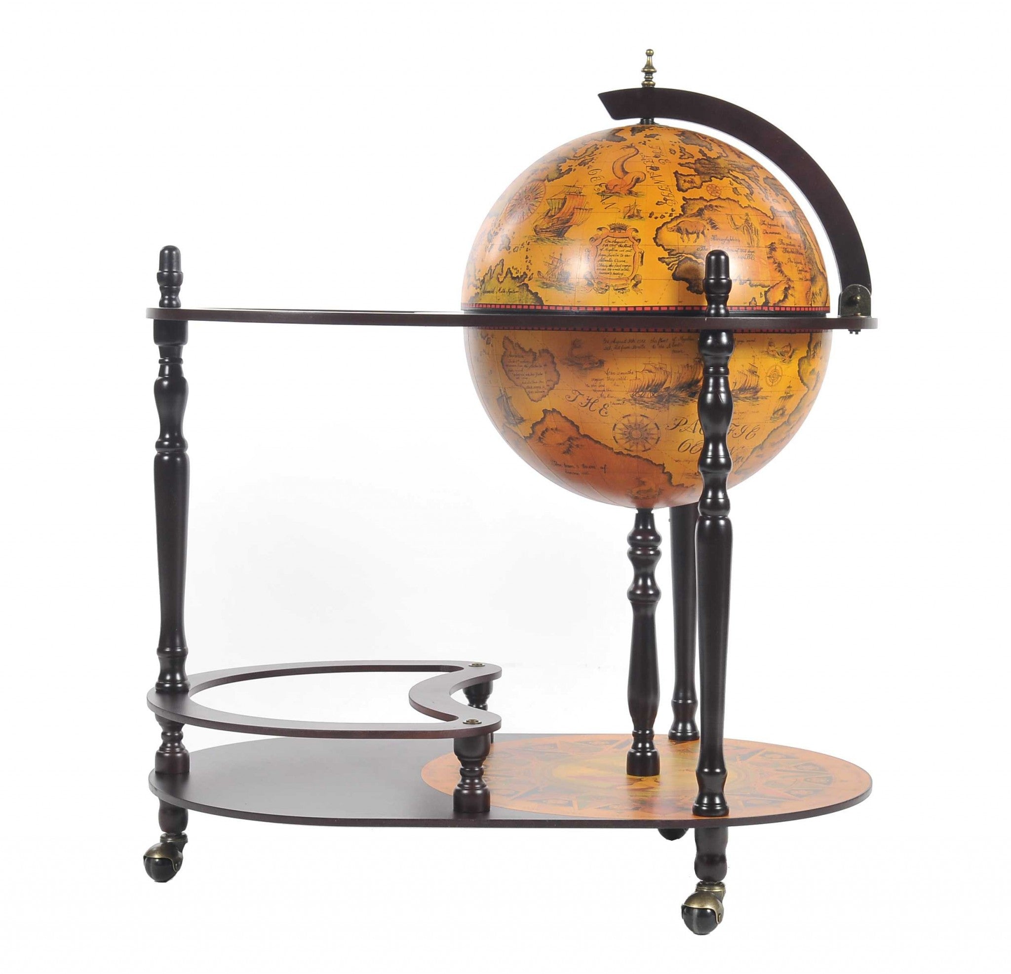 20" x 32" x 36" Red, Globe Drink Trolley