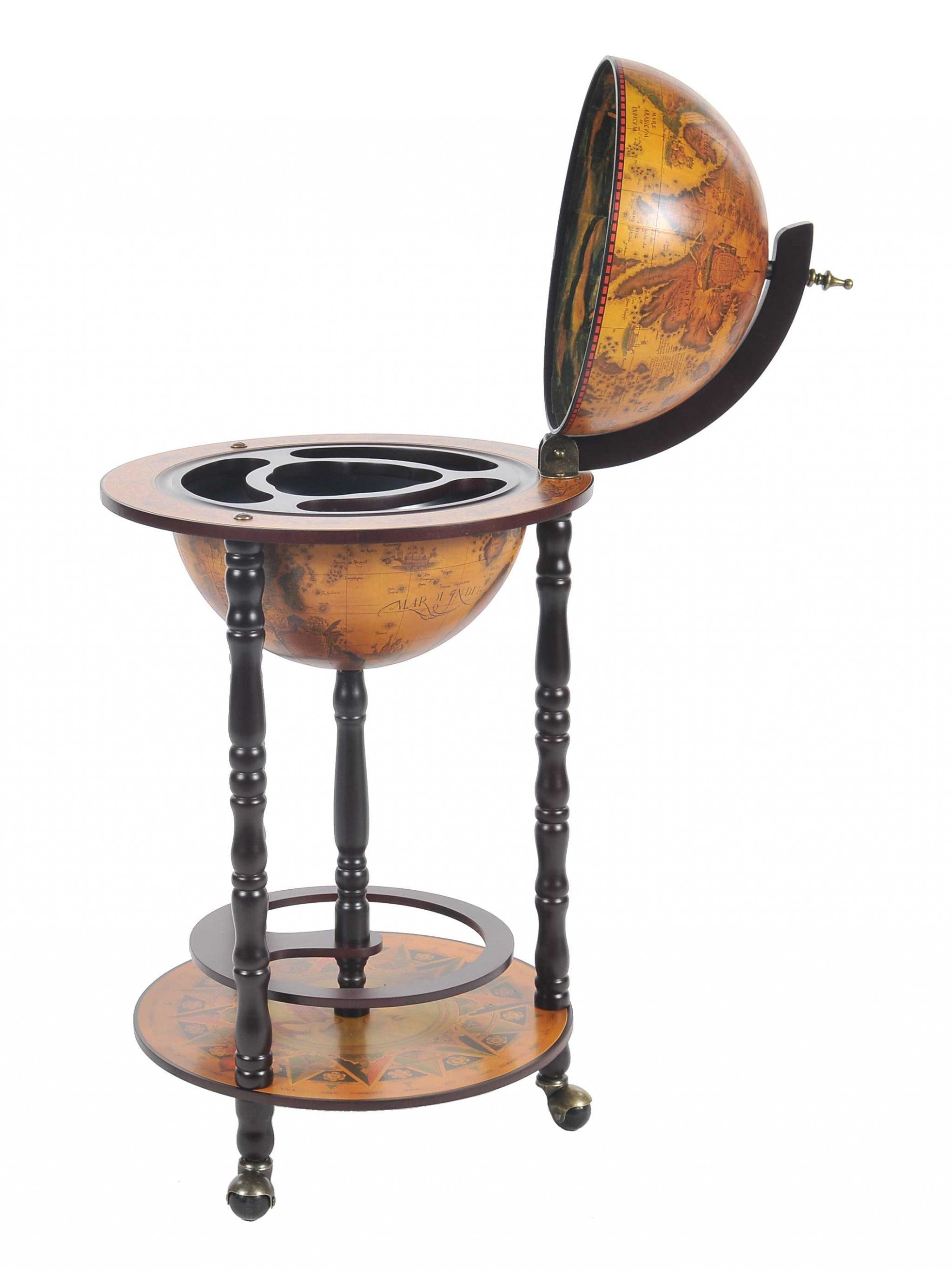 17" x 17" x 35" Globe Bar Table 330mm 4 Legs Stand - Red