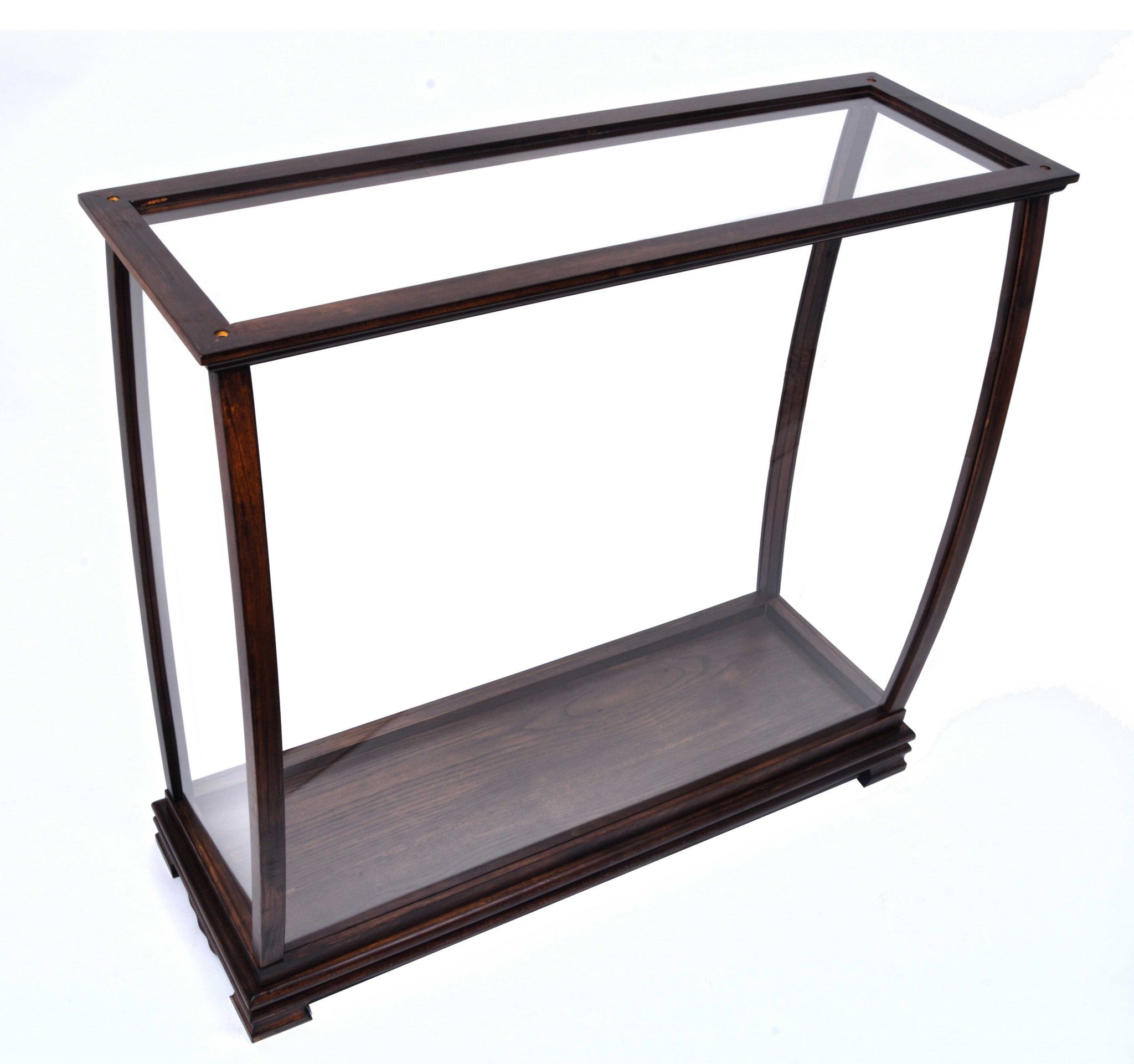 13" x 34" x 31.5" Classic Brown, For Midsize Tall Ship - Display Case