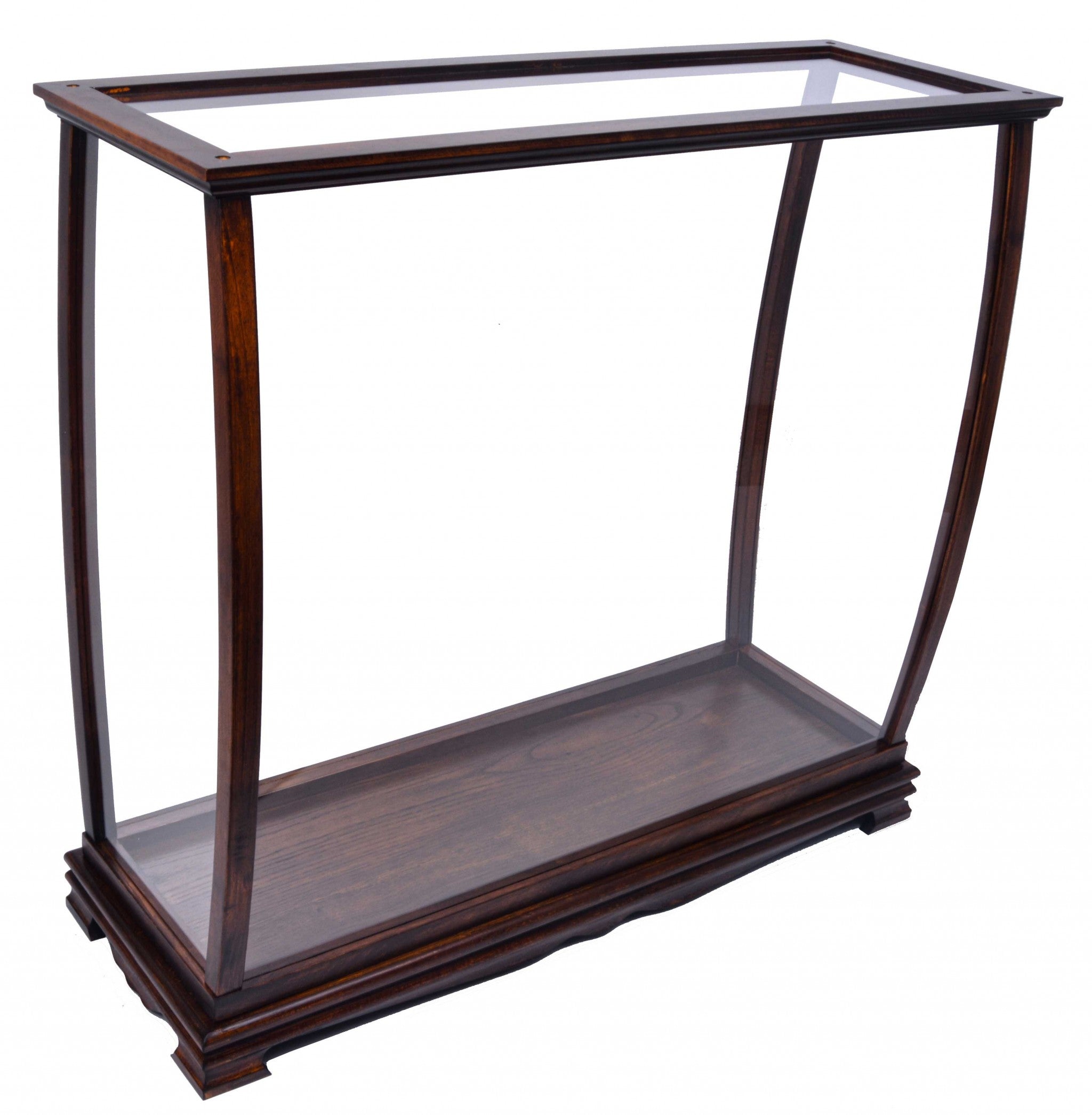 13" x 34" x 31.5" Classic Brown, For Midsize Tall Ship - Display Case
