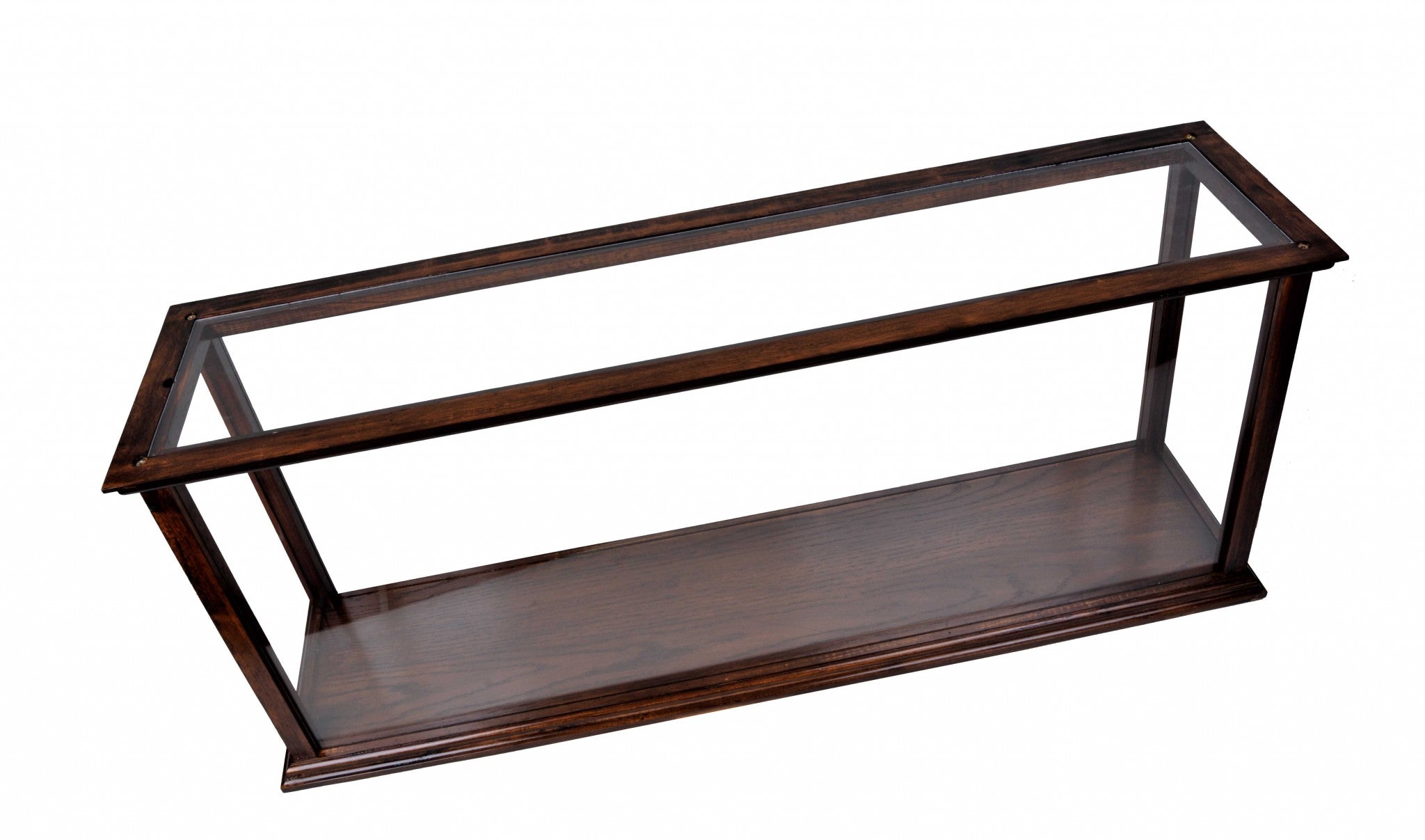 9.5" x 38.5" x 16" Display Case for Cruise Liner Midsize Classic Brown