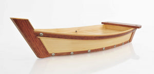 6.25" x 16.75" x 3.37"  Small, Wooden, Sushi Boat - Serving Tray