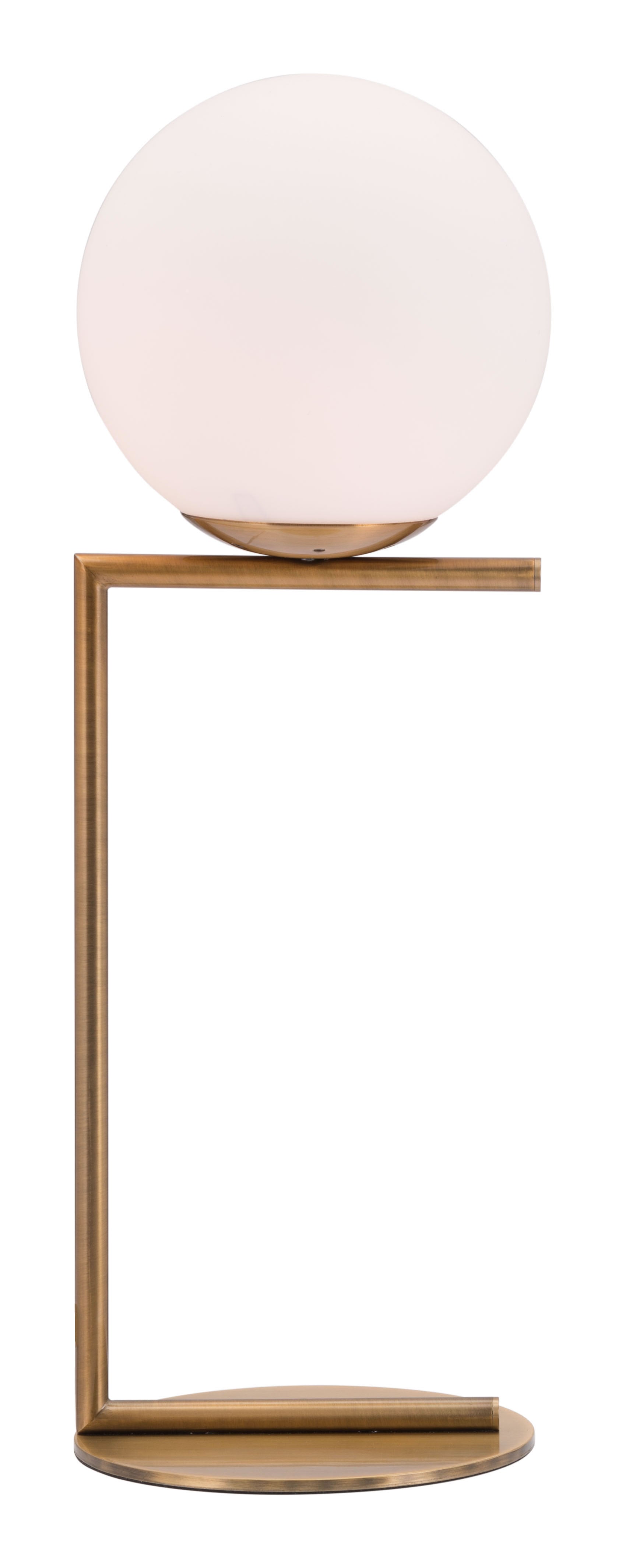 8.7" x 7.9" x 25.6" Brass, Steel, Table Lamp