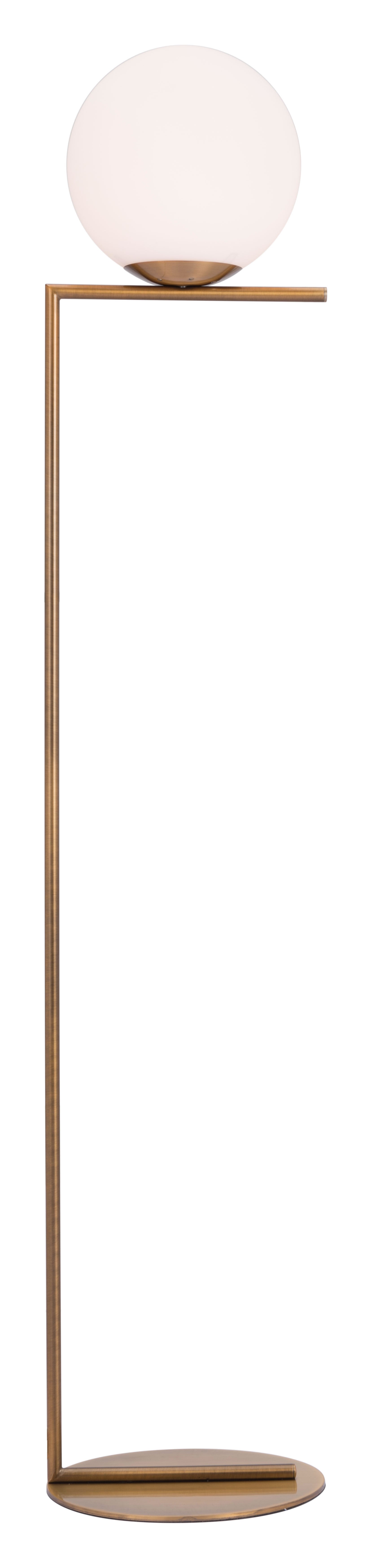 11.8" x 11.8" x 61" Brass, Steel, Floor Lamp