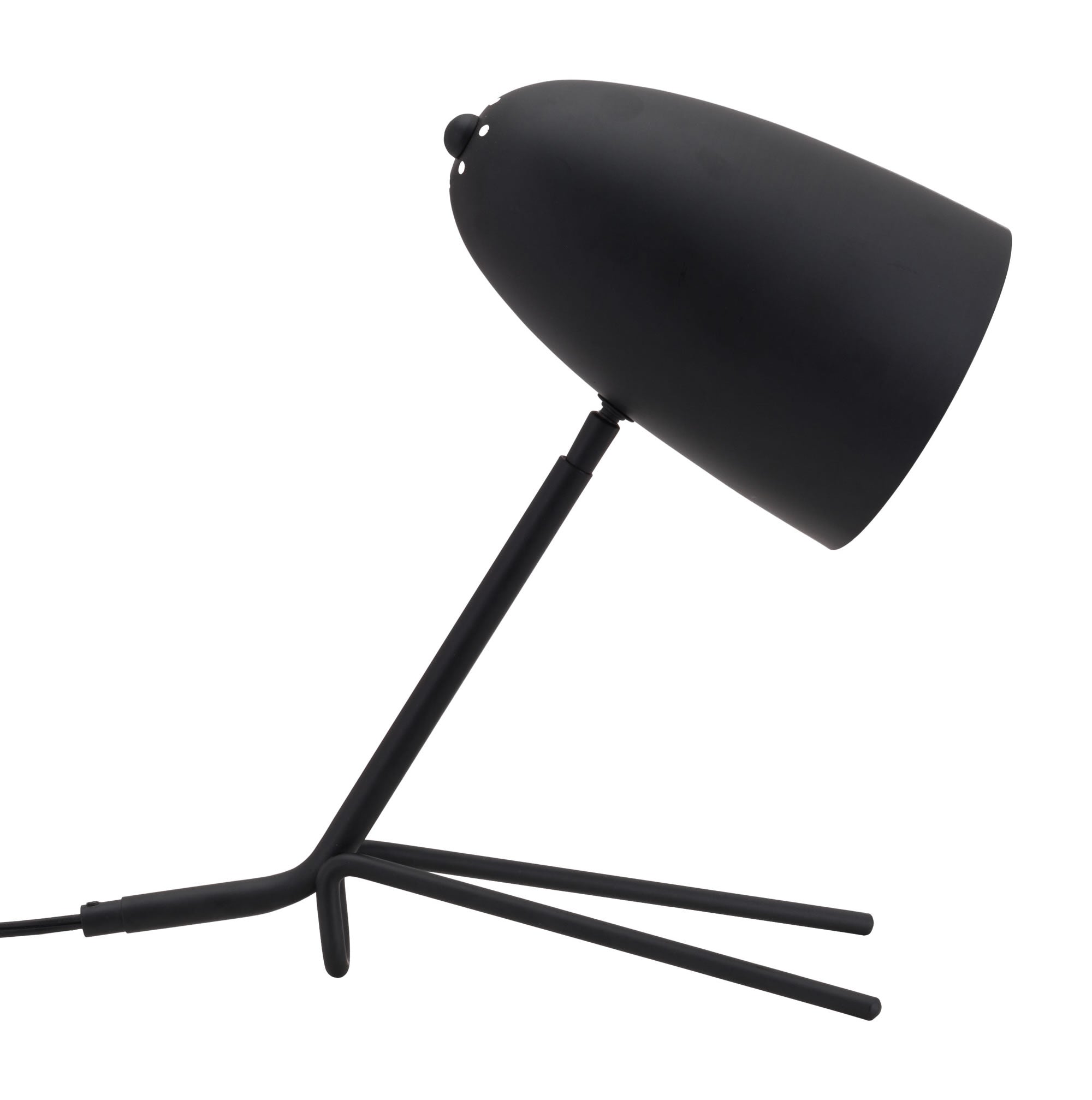 15.4" x 6.7" x 15" Matte Black, Steel, Table Lamp