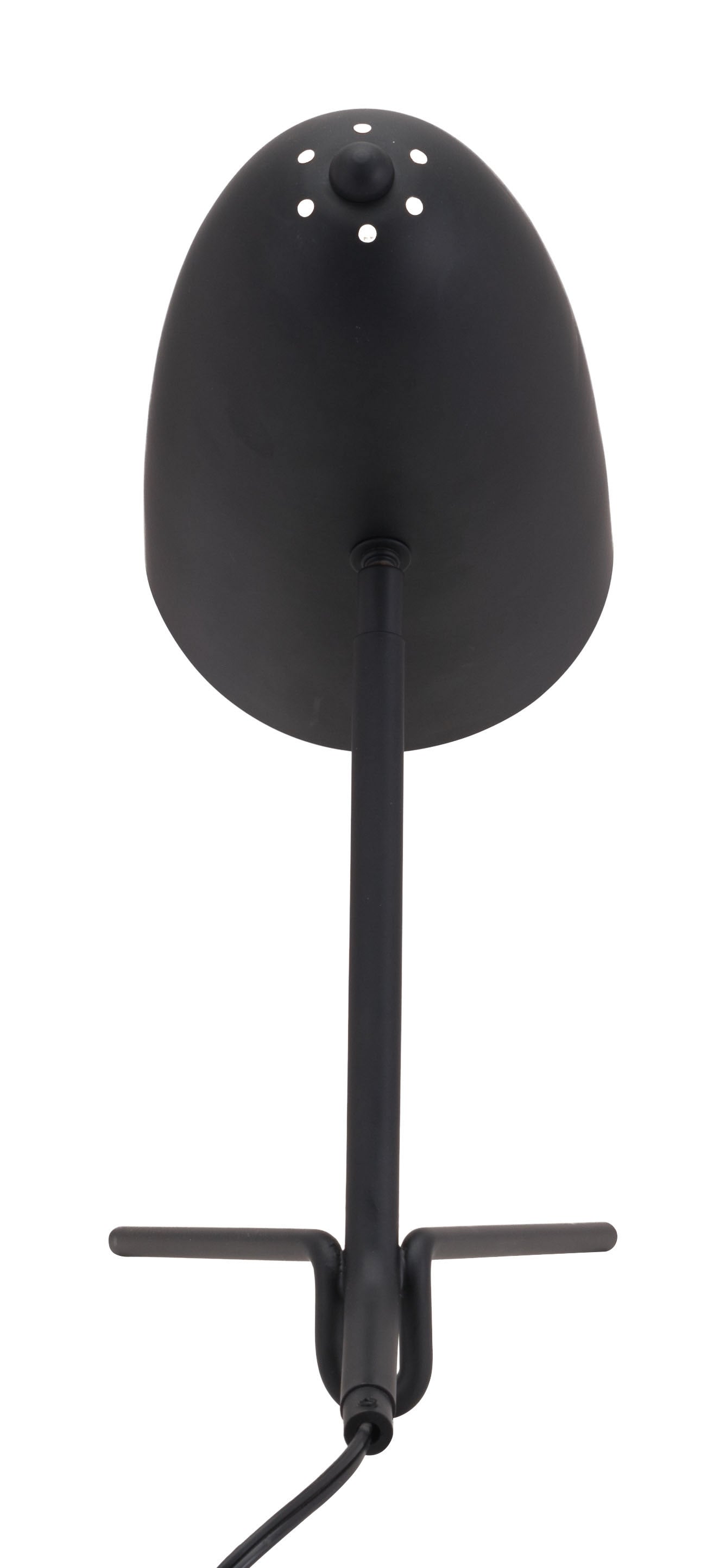 15.4" x 6.7" x 15" Matte Black, Steel, Table Lamp