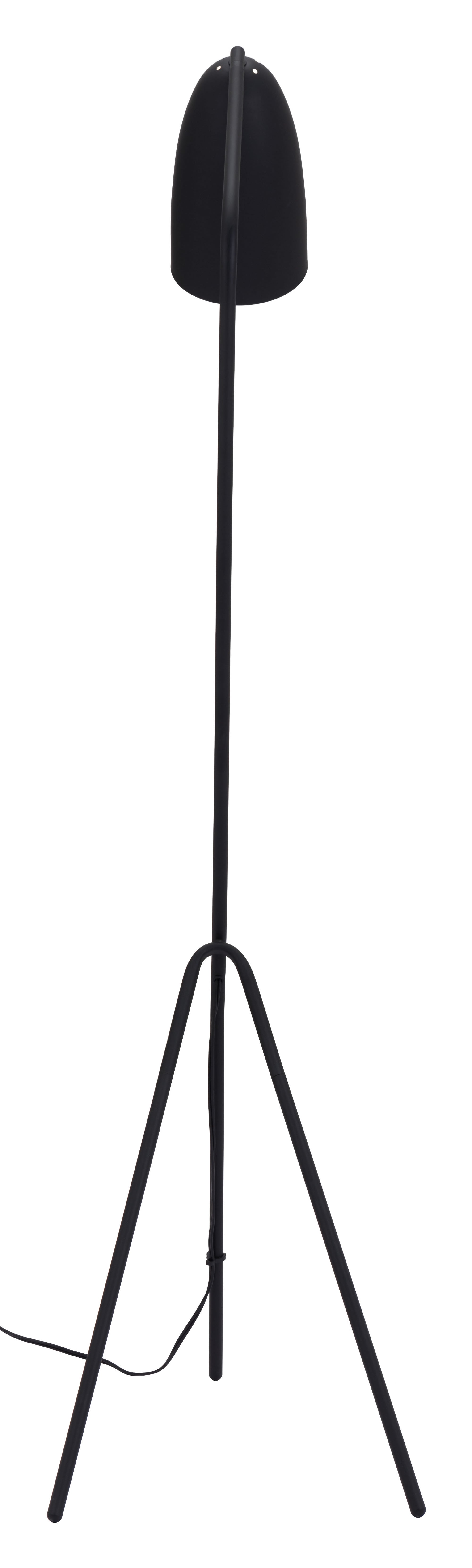 22.4" x 14.4" x 59.8" Matte Black, Steel, Floor Lamp