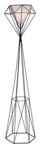 14.8" x 14.8" x 63" Black, Polyblend, Steel, Floor Lamp
