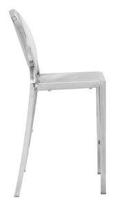 18.3" x 18.5" x 39" Stainless Steel, Polished Stainless Steel, Counter Chair - Set of 2
