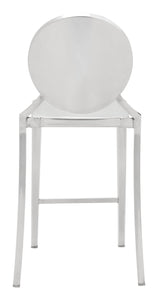 18.3" x 18.5" x 39" Stainless Steel, Polished Stainless Steel, Counter Chair - Set of 2
